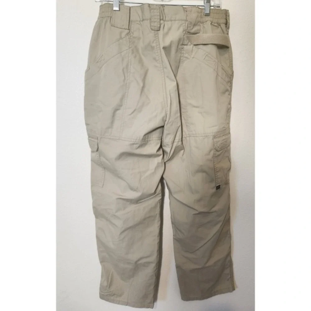 5.11 Tactical Series Cargo Military Pants Mens Khaki Elastic Waist 36x30 Pockets